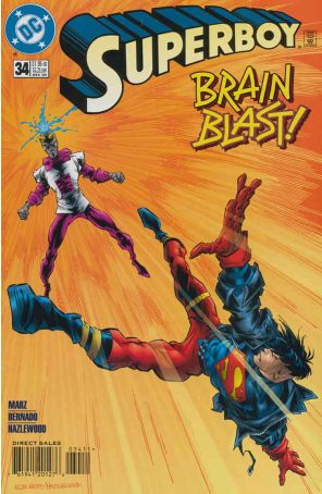 Superboy (3rd Series) 34 published by DC with cover art by Ramon Bernado