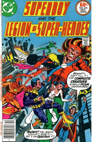Superboy and the Legion of Super-Heroes 234 published by DC with cover art by Mike Grell