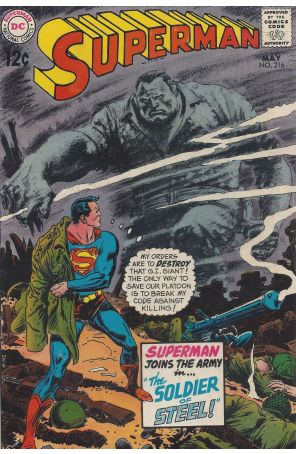 Superman (1st Series) 216 published by DC with cover art by Joe Kubert