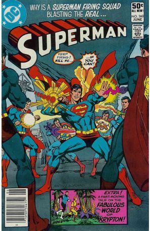 Superman (1st Series) 360 (Newsstand) published by DC with cover art by Ross Andru