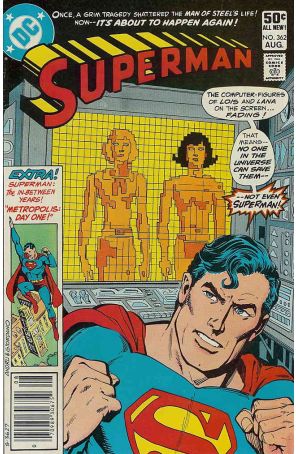 Superman (1st Series) 362 (Newsstand) published by DC with cover art by Ross Andru