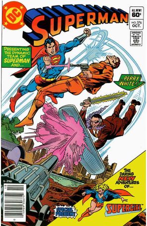 Superman (1st Series) 376 (Newsstand) published by DC with cover art by Rich Buckler