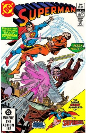 Superman (1st Series) 376 published by DC with cover art by Rich Buckler