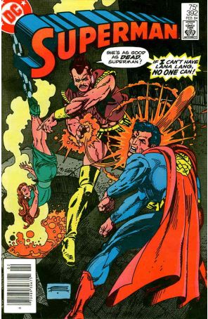 Superman (1st Series) 392 (Mark Jewelers) published by DC with cover art by Gil Kane