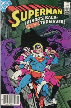 Superman (1st Series) 401 (Newsstand) published by DC with cover art by Eduardo Barreto