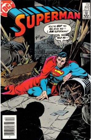 Superman (1st Series) 402 (Newsstand) published by DC with cover art by Eduardo Barreto