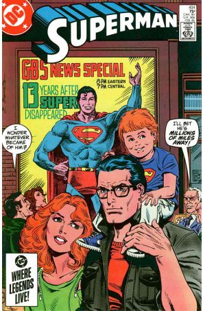 Superman (1st Series) 404 published by DC with cover art by Eduardo Barreto