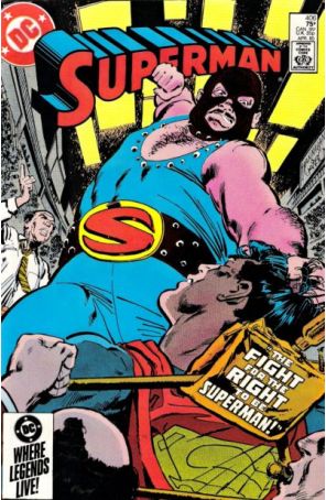 Superman (1st Series) 406 published by DC with cover art by Ed Hannigan
