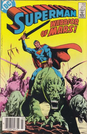 Superman (1st Series) 417 (Newsstand) published by DC with cover art by Eduardo Barreto