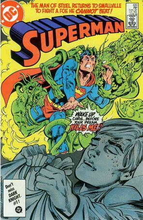 Superman (1st Series) 420 published by DC with cover art by Denys Cowan