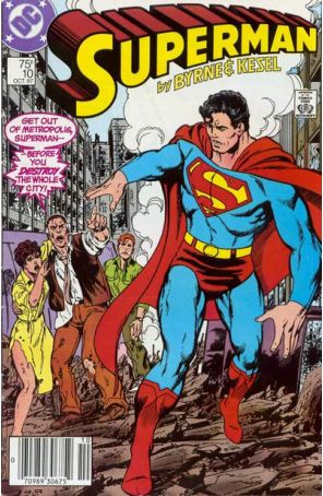 Superman (2nd Series) 10 (Newsstand) published by DC with cover art by John Byrne