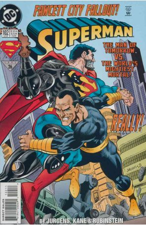 Superman (2nd Series) 102 published by DC with cover art by Dan Jurgens