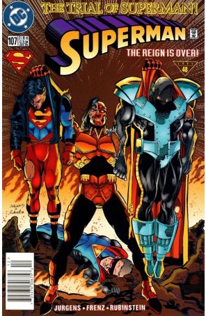 Superman (2nd Series) 107 (Newsstand) published by DC with cover art by Dan Jurgens