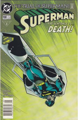 Superman (2nd Series) 108 (Newsstand) published by DC with cover art by Dan Jurgens