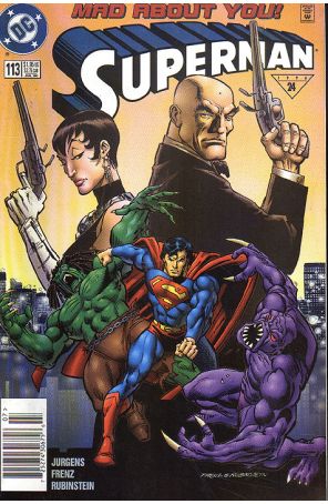 Superman (2nd Series) 113 (Newsstand) published by DC with cover art by Ron Frenz