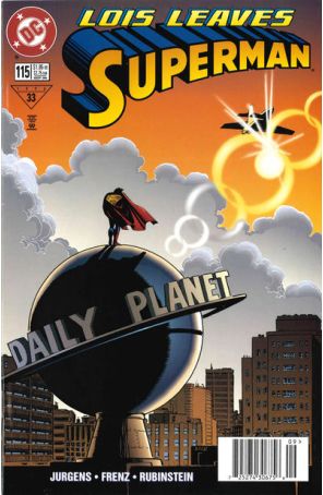 Superman (2nd Series) 115 (Newsstand) published by DC with cover art by Ron Frenz