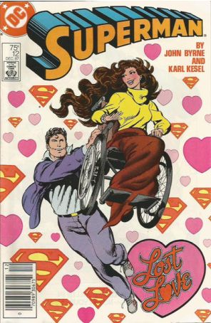 Superman (2nd Series) 12 (Newsstand) published by DC with cover art by John Byrne