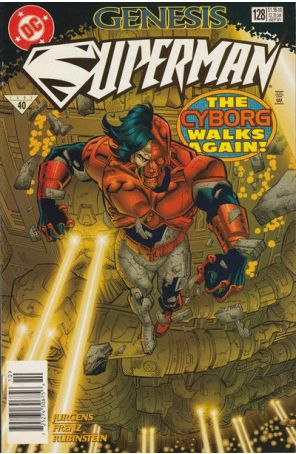 Superman (2nd Series) 128 (Newsstand) published by DC with cover art by Ron Frenz