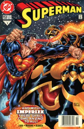 Superman (2nd Series) 153 (Newsstand) published by DC with cover art by Ian Churchill