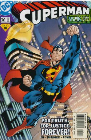 Superman (2nd Series) 154 published by DC with cover art by Ed McGuinness