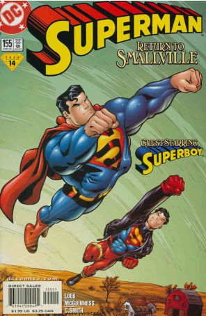 Superman (2nd Series) 155 published by DC with cover art by Ed McGuinness