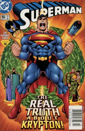 Superman (2nd Series) 166 (Newsstand) published by DC with cover art by Ed McGuinness