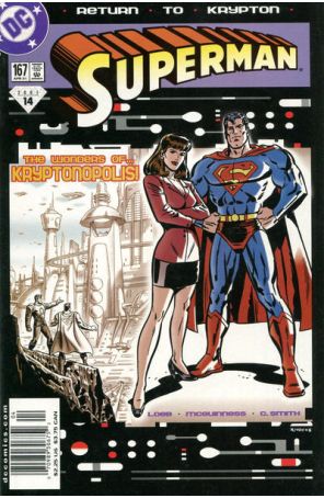 Superman (2nd Series) 167 (Newsstand) published by DC with cover art by Paul Rivoche