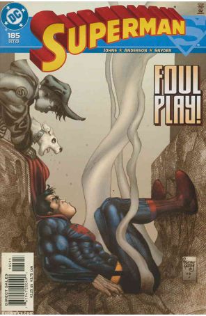 Superman (2nd Series) 185 published by DC with cover art by Pasqual Ferry