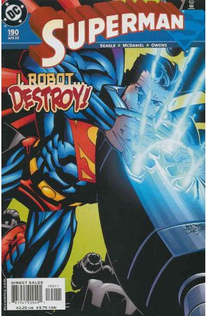 Superman (2nd Series) 190 published by DC with cover art by Scott McDaniel