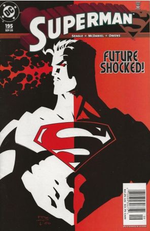 Superman (2nd Series) 195 (Newsstand) published by DC with cover art by Scott McDaniel