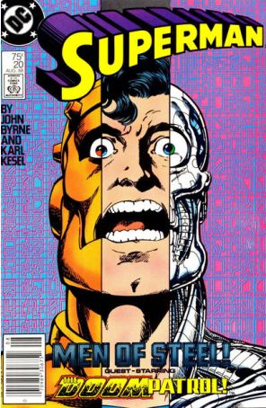 Superman (2nd Series) 20 (Newsstand) published by DC with cover art by John Byrne