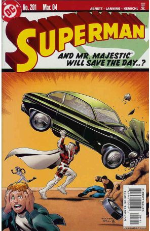 Superman (2nd Series) 201 published by DC with cover art by Ed McGuinness