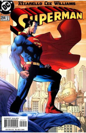 Superman (2nd Series) 204 published by DC with cover art by Jim Lee