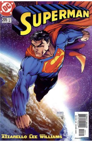 Superman (2nd Series) 205A published by DC with cover art by Michael Turner