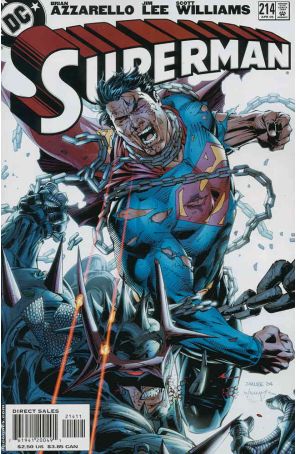 Superman (2nd Series) 214 published by DC with cover art by Jim Lee