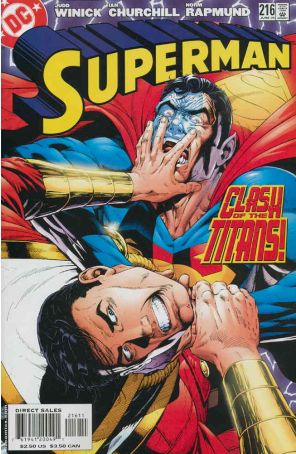 Superman (2nd Series) 216 published by DC with cover art by Ian Churchill