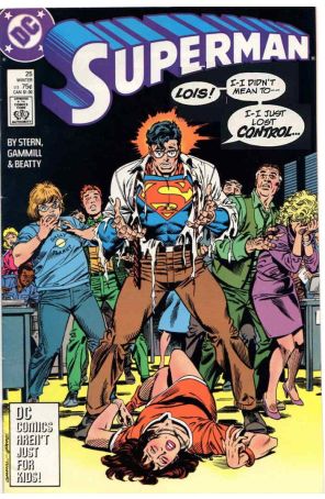 Superman (2nd Series) 25 (3rd) published by DC with cover art by Kerry Gammill
