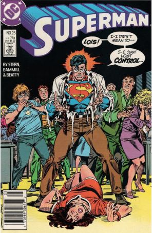 Superman (2nd Series) 25 (Newsstand) published by DC with cover art by Kerry Gammill