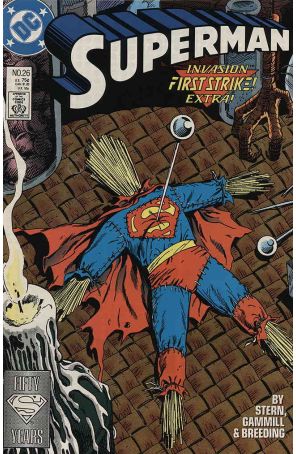 Superman (2nd Series) 26 published by DC with cover art by Kerry Gammill