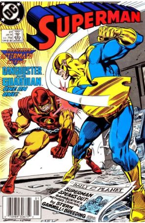 Superman (2nd Series) 27 (Newsstand) published by DC with cover art by Kerry Gammill
