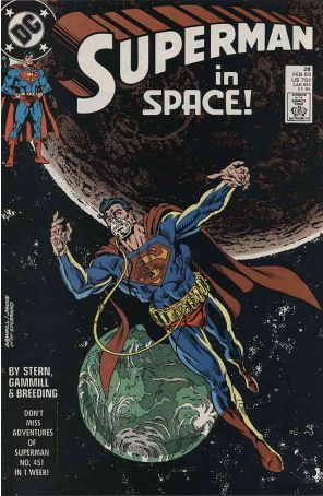Superman (2nd Series) 28 published by DC with cover art by Kerry Gammill
