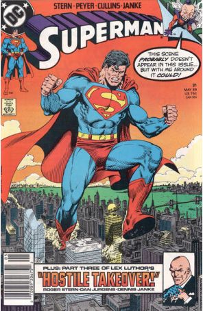 Superman (2nd Series) 31 (Newsstand) published by DC with cover art by Kerry Gammill