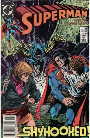 Superman (2nd Series) 34 (Newsstand) published by DC with cover art by Kerry Gammill