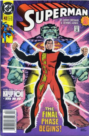Superman (2nd Series) 42 (Newsstand) published by DC with cover art by Jerry Ordway
