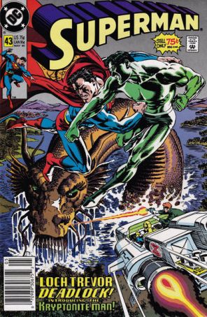 Superman (2nd Series) 43 (Newsstand) published by DC with cover art by Jerry Ordway