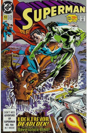 Superman (2nd Series) 43 published by DC with cover art by Jerry Ordway