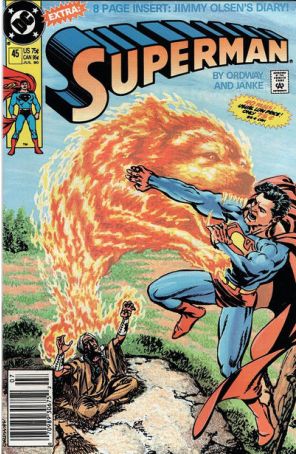 Superman (2nd Series) 45 (Newsstand) published by DC with cover art by Jerry Ordway