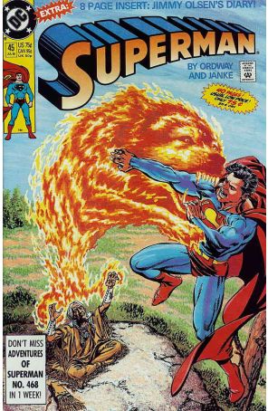 Superman (2nd Series) 45 published by DC with cover art by Jerry Ordway
