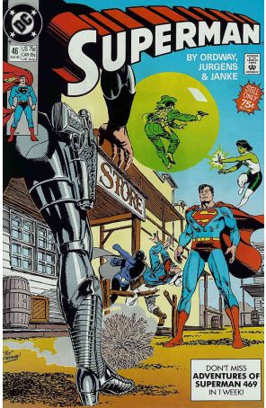 Superman (2nd Series) 46 published by DC with cover art by Jerry Ordway
