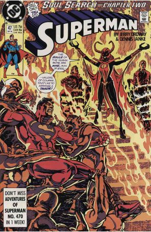 Superman (2nd Series) 47 published by DC with cover art by Jerry Ordway
